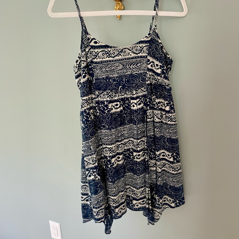 American Eagle Outfitters Blue and White Mini Dress